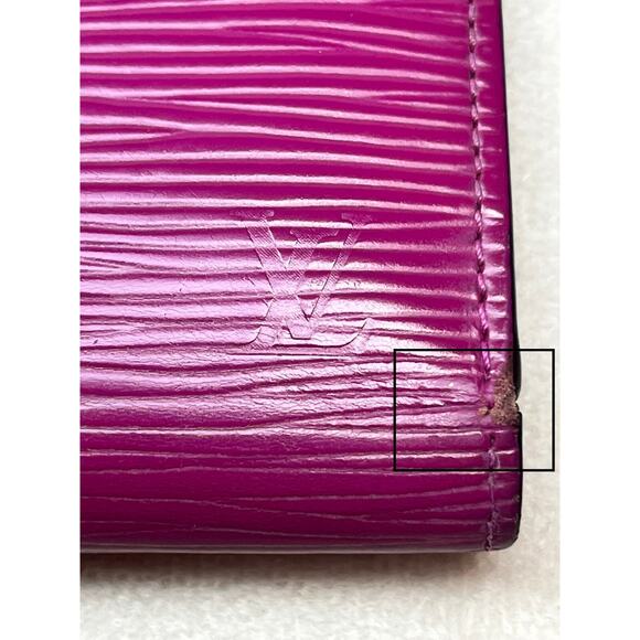 Louis Vuitton Eugenie Epi Leather Trifold Long Wallet Grenade Silver Hardware - Picture 15 of 16